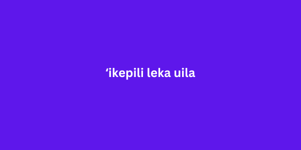 ʻikepili leka uila