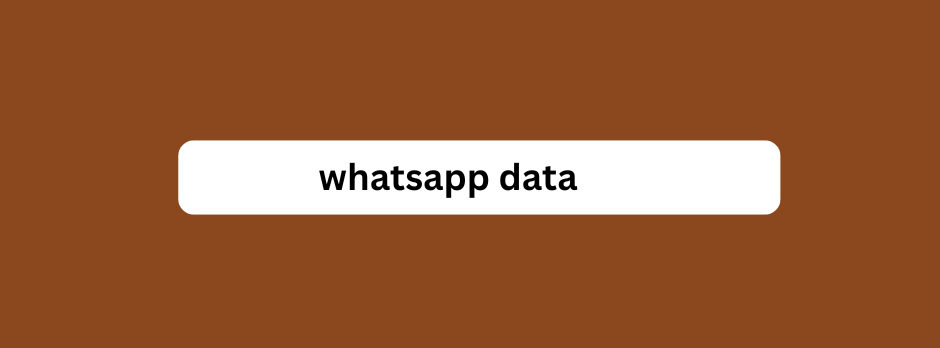  whatsapp data