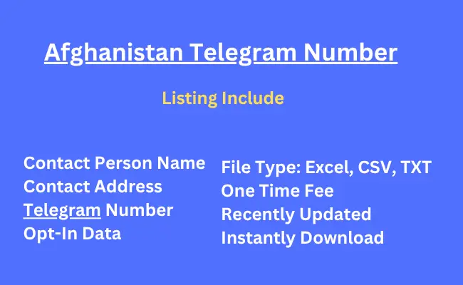 Afghanistan telegram number