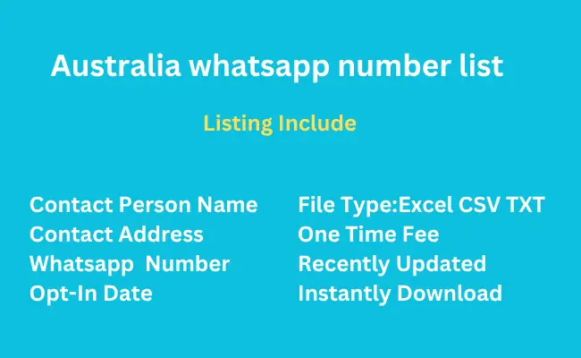Australia whatsapp number list