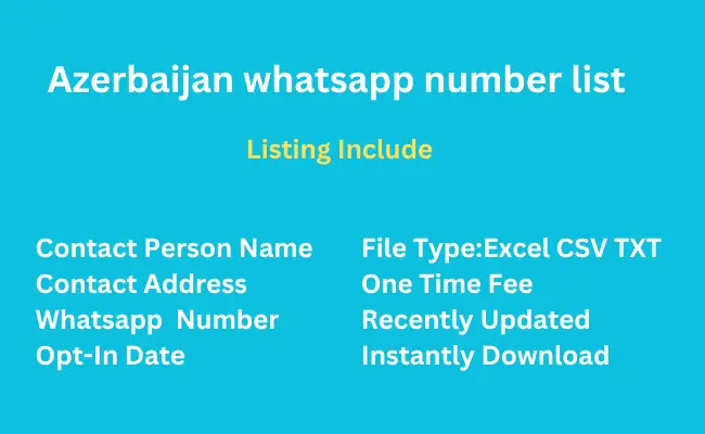 Azerbaijan whatsapp number list