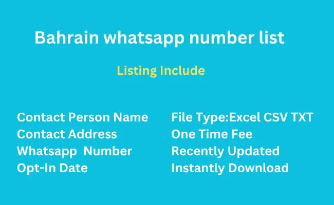 Bahrain whatsapp number list