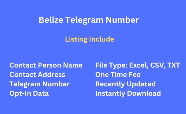 Belize telegram number
