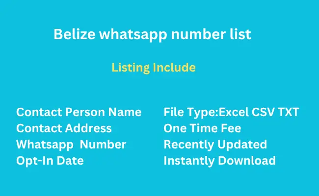 Belize WhatsApp Number List