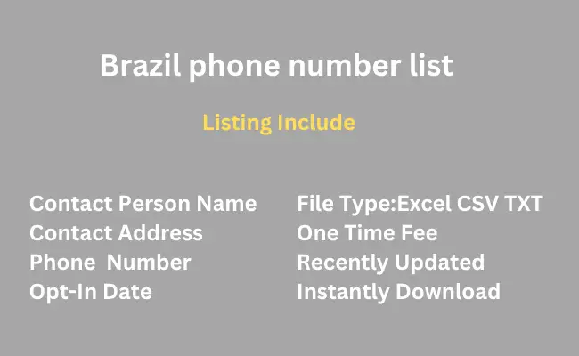 Brazil phone number list