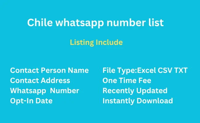 Chile whatsapp number list