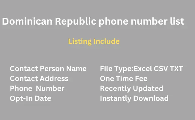 Dominican Republic phone number list