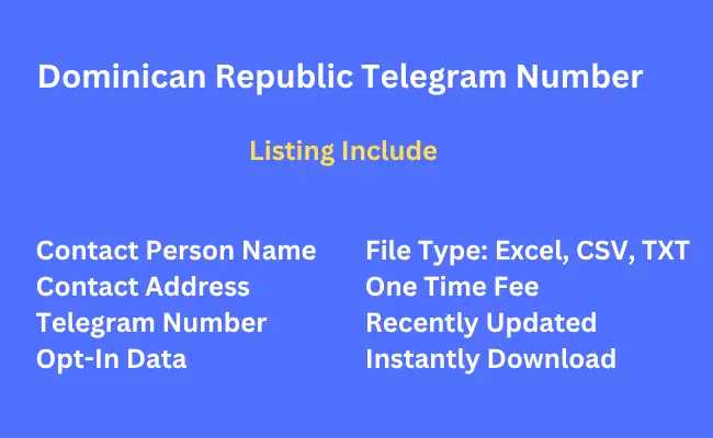 Dominican Republic telegram number