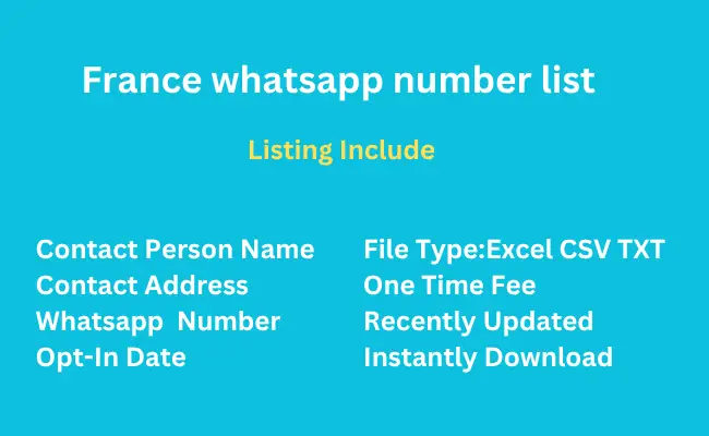 France whatsapp number list