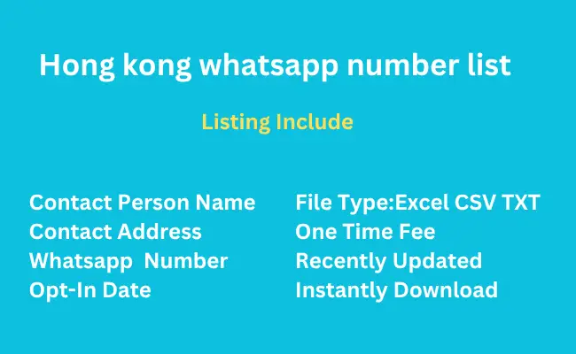 Hong kong whatsapp number list
