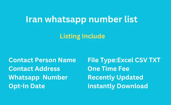 Iran whatsapp number list