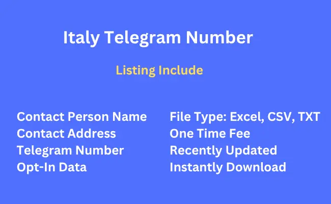 Italy telegram number