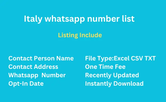 Italy whatsapp number list