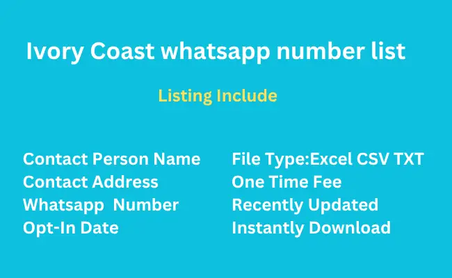 Ivory Coast whatsapp number list