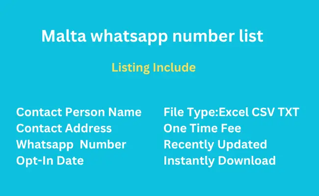 Malta whatsapp number list