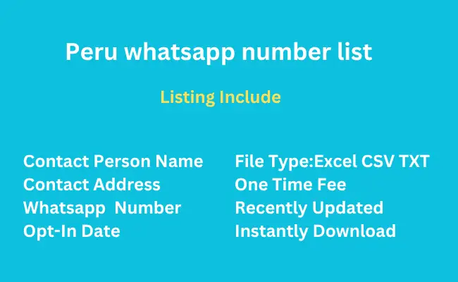 Peru whatsapp number list