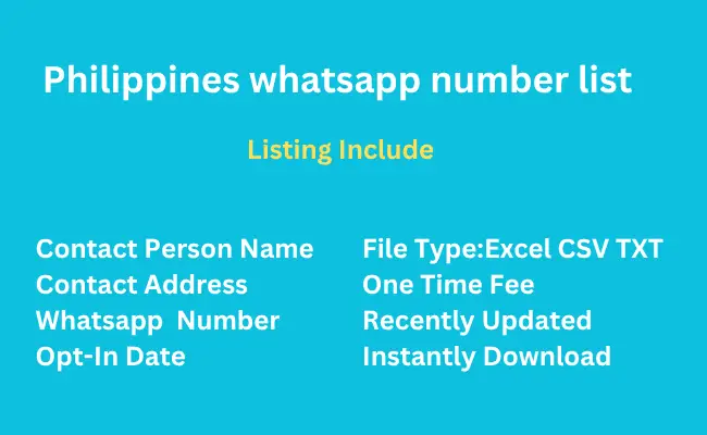 Philippines whatsapp number list