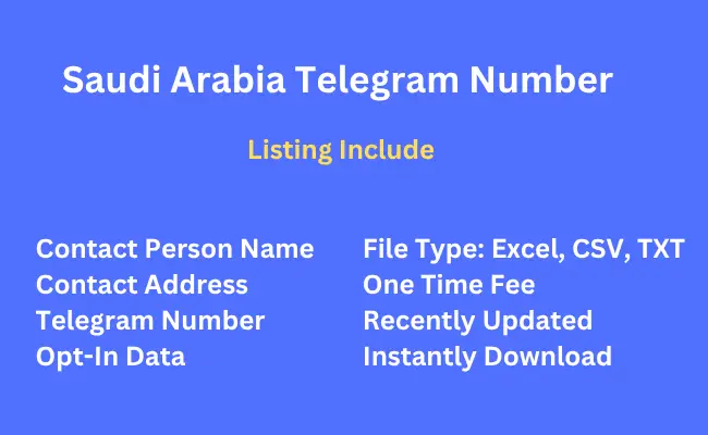 Saudi Arabia telegram number