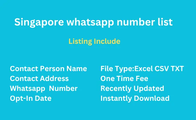 Singapore whatsapp number list