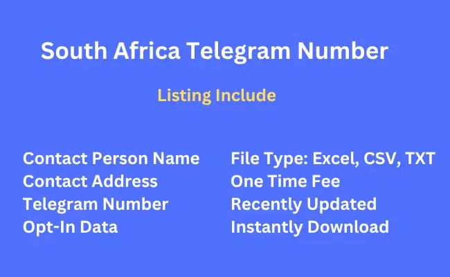South Africa telegram number