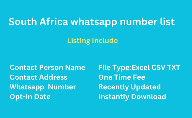 South Africa whatsapp number list