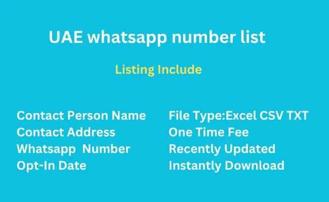 UAE whatsapp number list