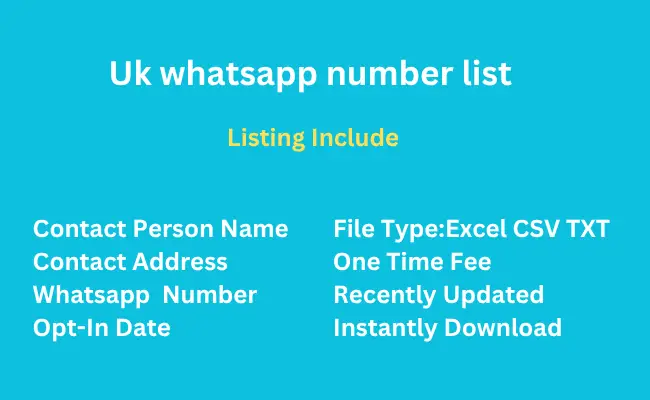 Uk whatsapp number list